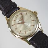 A 1960's Longines gold plated gentleman's automatic wristwatch, having a signed champagne dial,