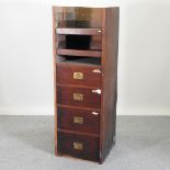 A Victorian part cabinet, fitted with drawers,
