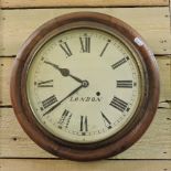 An early 20th century dial clock, signed London,