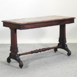 A Regency fruitwood library table, stamped Wilkinson, Old Bond Street,