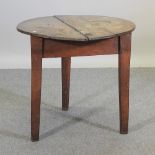 A 19th century elm cricket table,