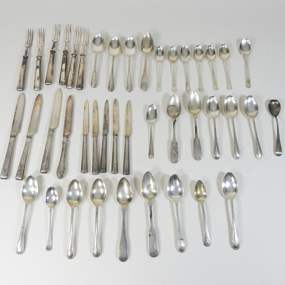 A collection of 19th century and later silver,