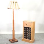 A light oak wine rack, 51cm,