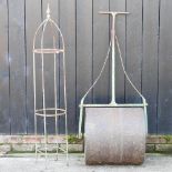 An iron garden spire, 142cm high,