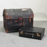 An early 20th century dome top trunk,