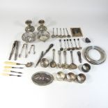 A collection of 19th century and later silver and plated items,