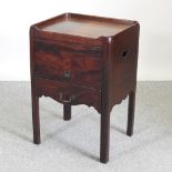 A George III mahogany bedside cupboard,