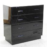 A modern black mirrored chest of drawers, by Next,