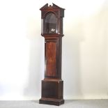 A George III mahogany and inlaid longcase clock case,