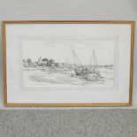 Charles Grigg Tait, (1915-1995), Malden, The Waterfront, signed, pen and ink,