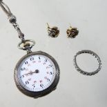 An early 20th century silver cased pocket watch,