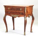 A 19th century continental walnut and inlaid dressing chest,