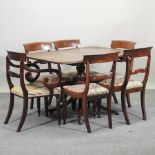 A Regency mahogany breakfast table, 122 x 90cm,
