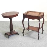 An Edwardian marquetry tray top occasional table, 57cm,