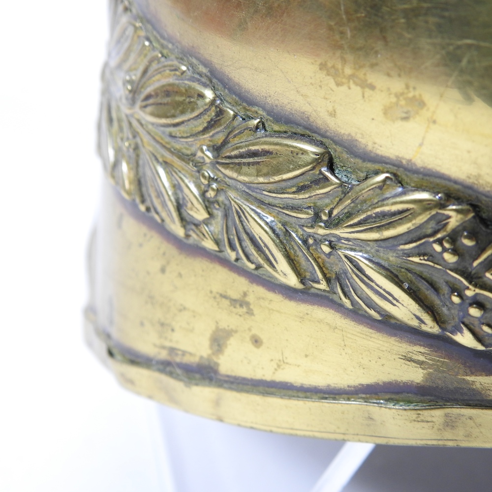 A Victorian 5th (Princess Charlotte of Wales's) Dragoon Guard's brass parade helmet, with plume, - Image 14 of 21