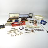 A large collection of costume jewellery, to include earrings,
