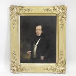 English School, 19th century, half length portrait of a gentleman, oil on canvas,