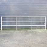 A galvanised farm gate,