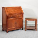 A Chinese hardwood bureau, 91cm,