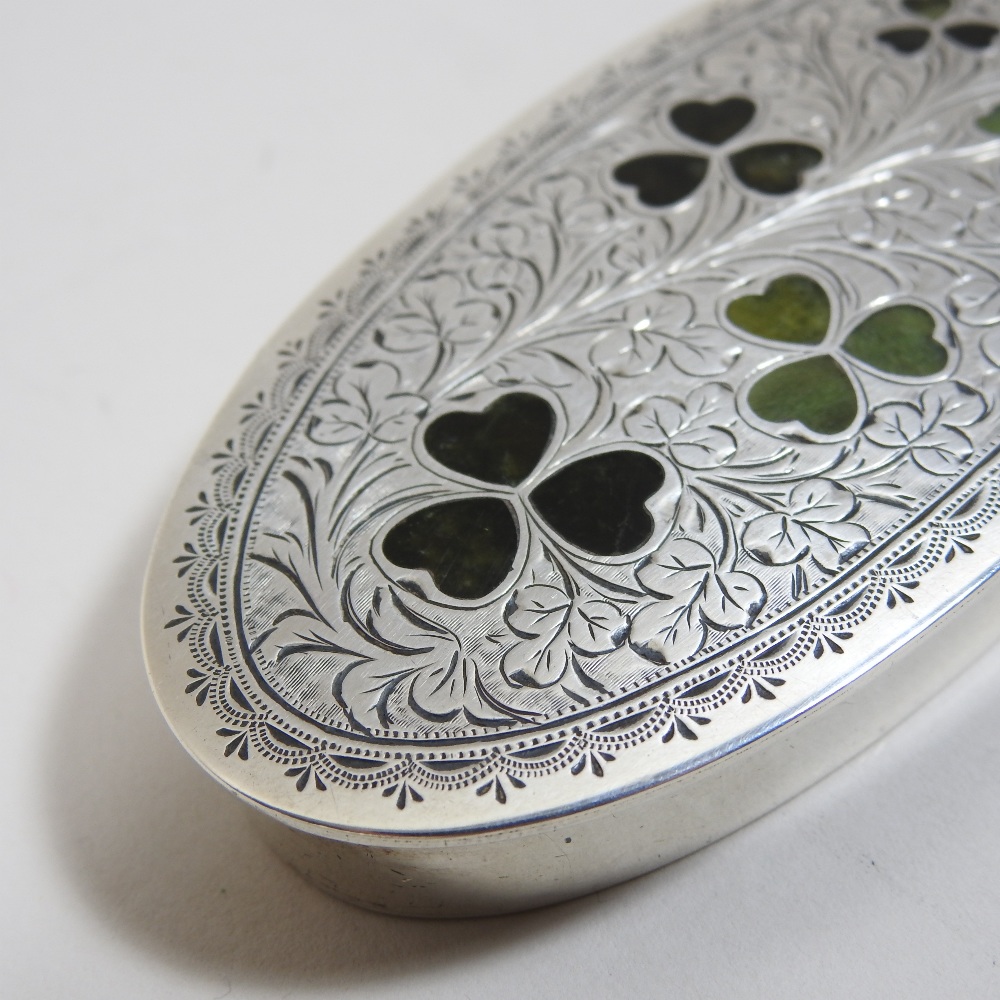 An Edwardian silver and enamelled snuff box, of oval shape, - Image 4 of 11