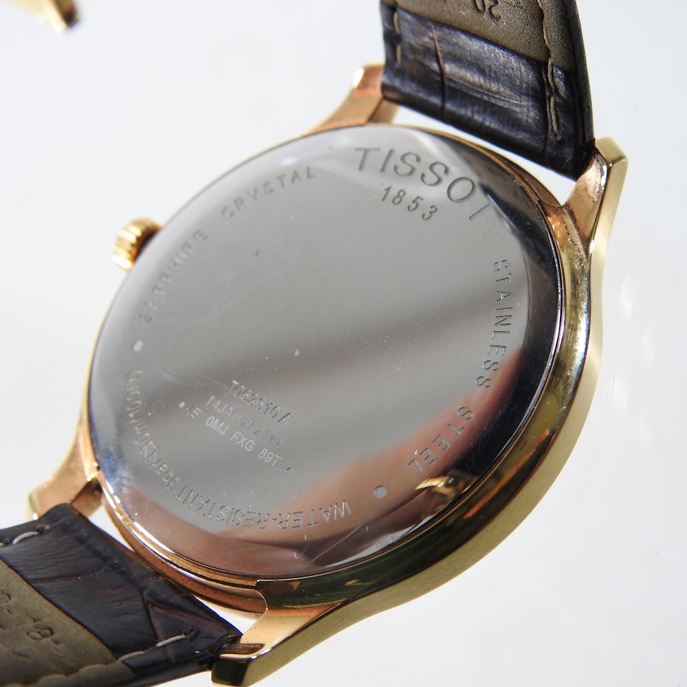 A Tissot gentleman's wristwatch, on a brown leather strap, - Image 3 of 5