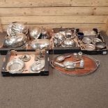 A collection of 19th century and later silver and silver plated items,