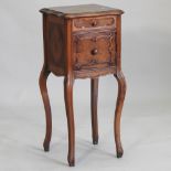An early 20th century French kingwood pot cupboard,