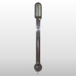 A 19th century mahogany cased stick barometer, the bone dial signed, C H Chadburn, Liverpool,