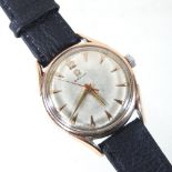 A 1960's Omega gentleman's gold plated and steel cased wristwatch, with baton hours,