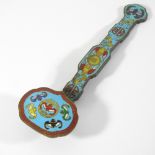 A modern oriental enamelled sceptre,