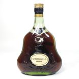 A bottle of Hennessey XO cognac,