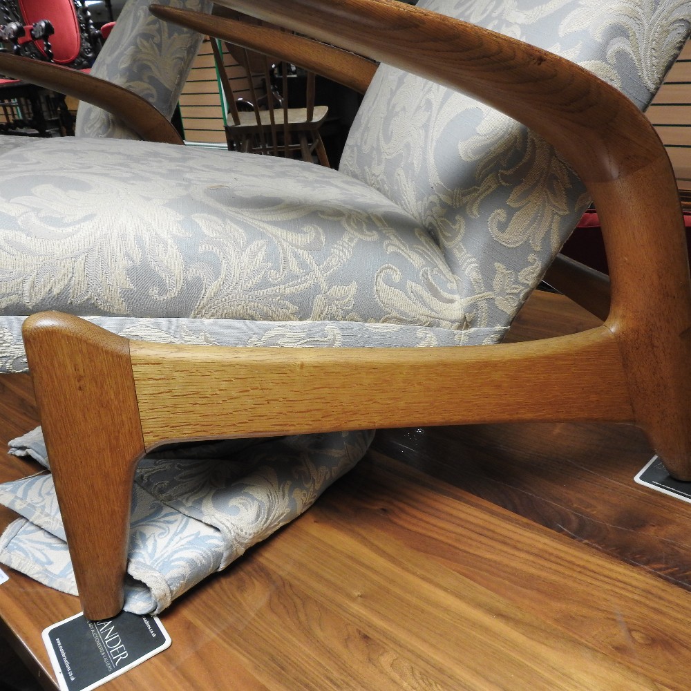 A pair of 1970's teak Gimson and Slater 'Rock n Rest' reclining armchairs, - Image 14 of 16
