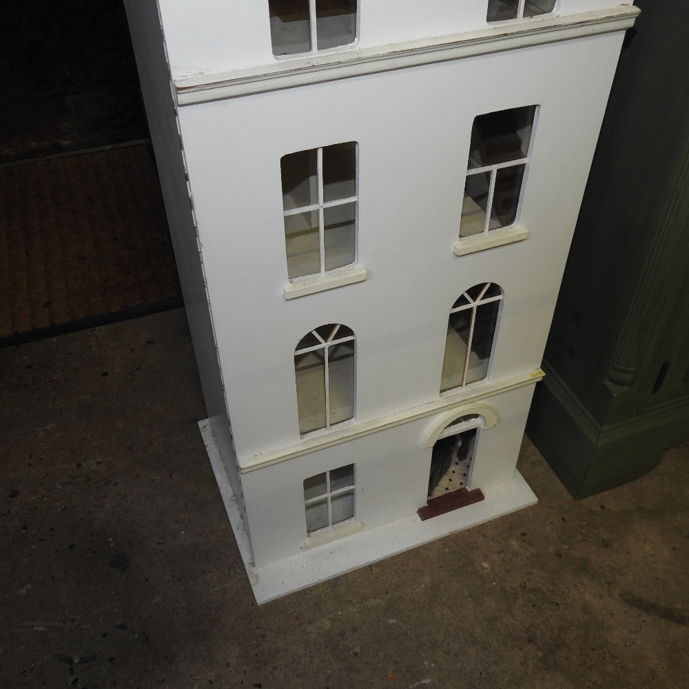 A white painted wooden doll's house, - Image 11 of 13