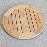 A teak lazy susan,