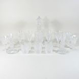 A collection of Waterford Dunmore pattern crystal.