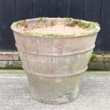 A large terracotta garden planter,