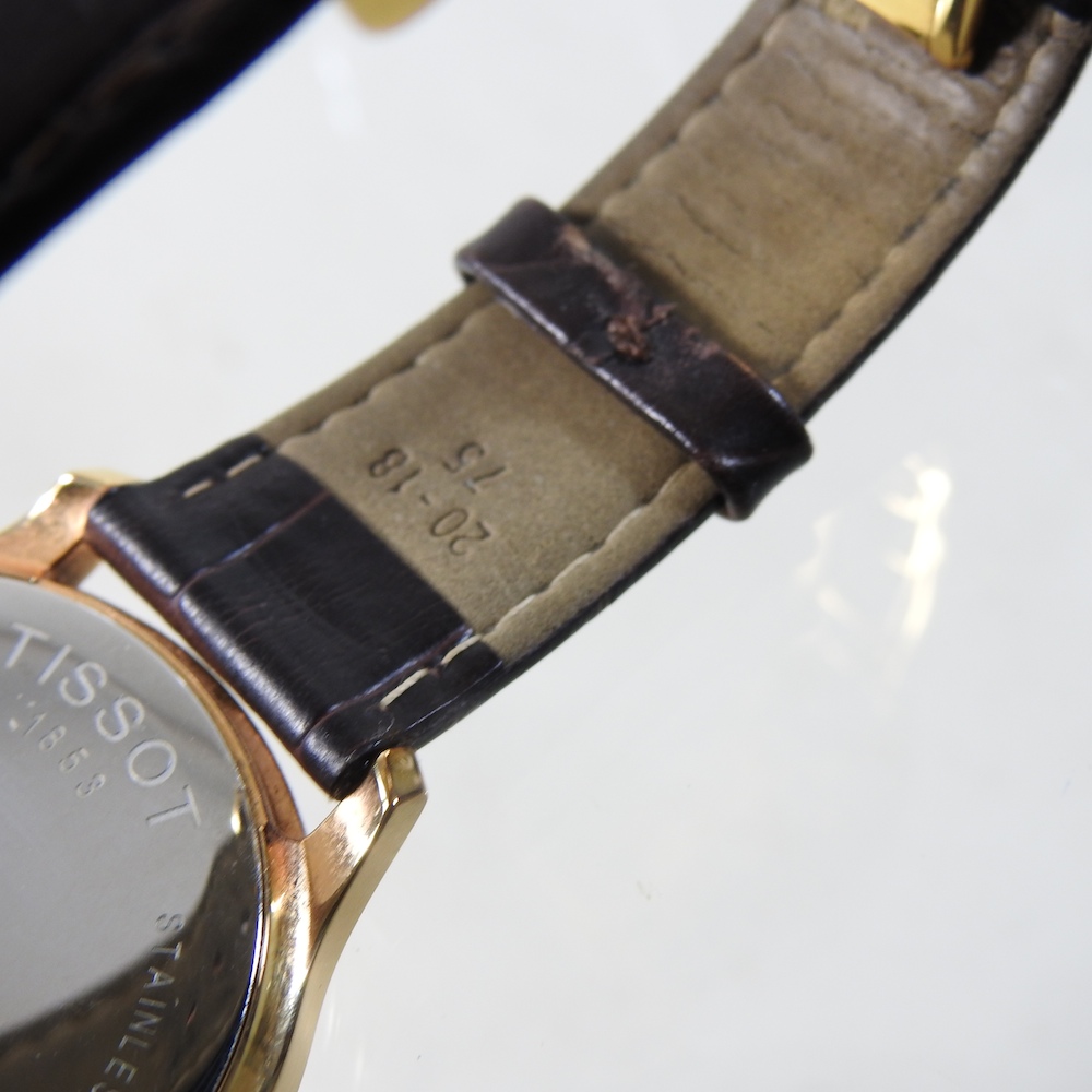 A Tissot gentleman's wristwatch, on a brown leather strap, - Image 2 of 5