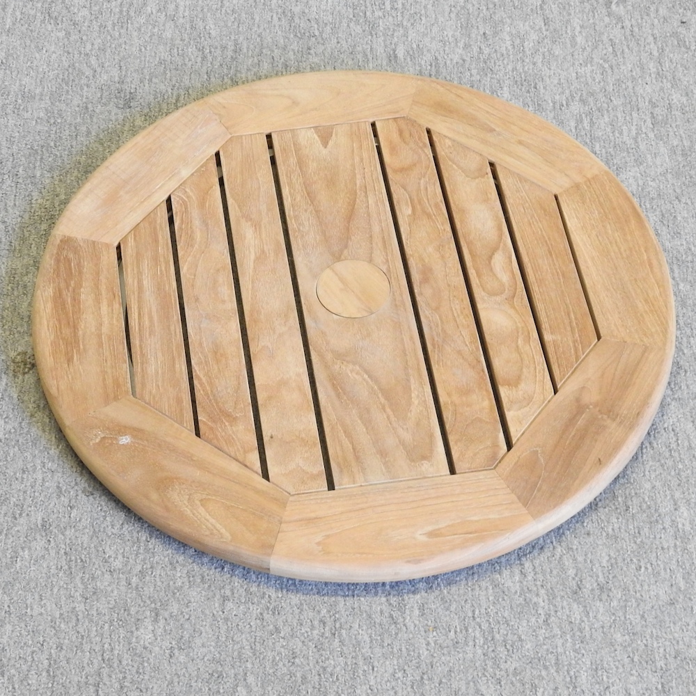 A teak lazy susan, - Image 2 of 2