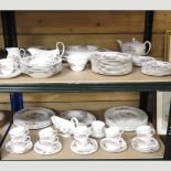 An extensive Wedgwood Sandon pattern bone china part tea and dinner service,