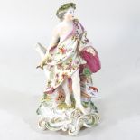 An 18th century Derby porcelain figure, emblematic of the Arts,