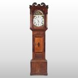 A 19th century oak cased longcase clock, the painted dial signed Thos Glase, Bridgnorth,