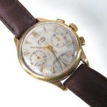 A 1950's Zorro chronograph gentleman's wristwatch, the signed dial,