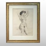 Augustus Edwin John OM RA*ARR, (1878-1961), a female nude study, signed, charcoal on paper,