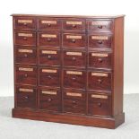 A part 19th century mahogany apothecary cabinet,