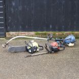 A garden strimmer,