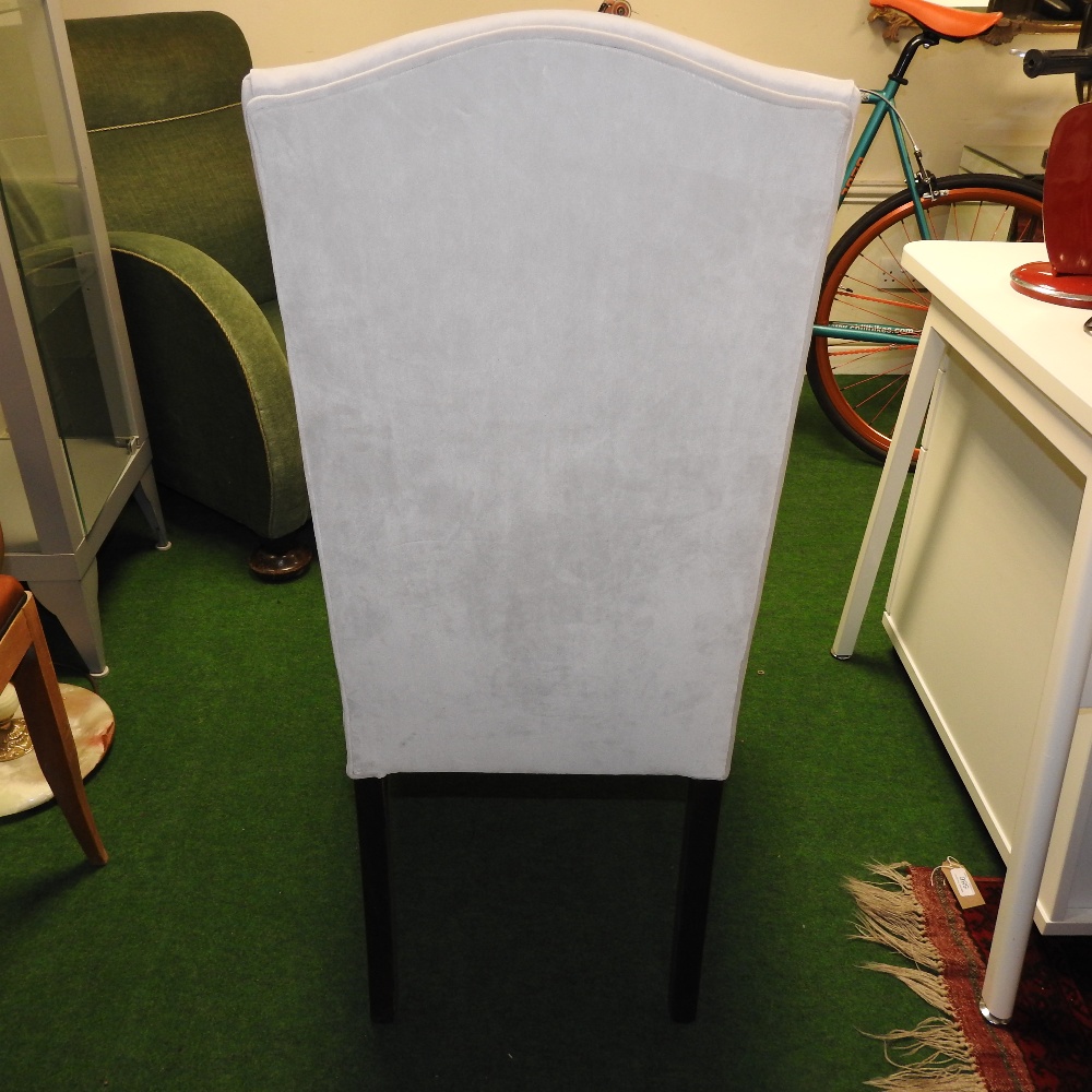 A set of eight cream upholstered high back dining chairs, - Image 6 of 12