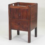 A George III mahogany tray top commode,