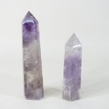 An amethyst obelisk, 20cm high,