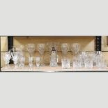 A collection of cut glass, to include crystal,