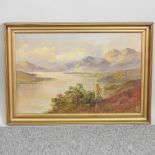 Francis E Jamieson, 1895-1950, a view of Loch Katrine, signed, oil on canvas,